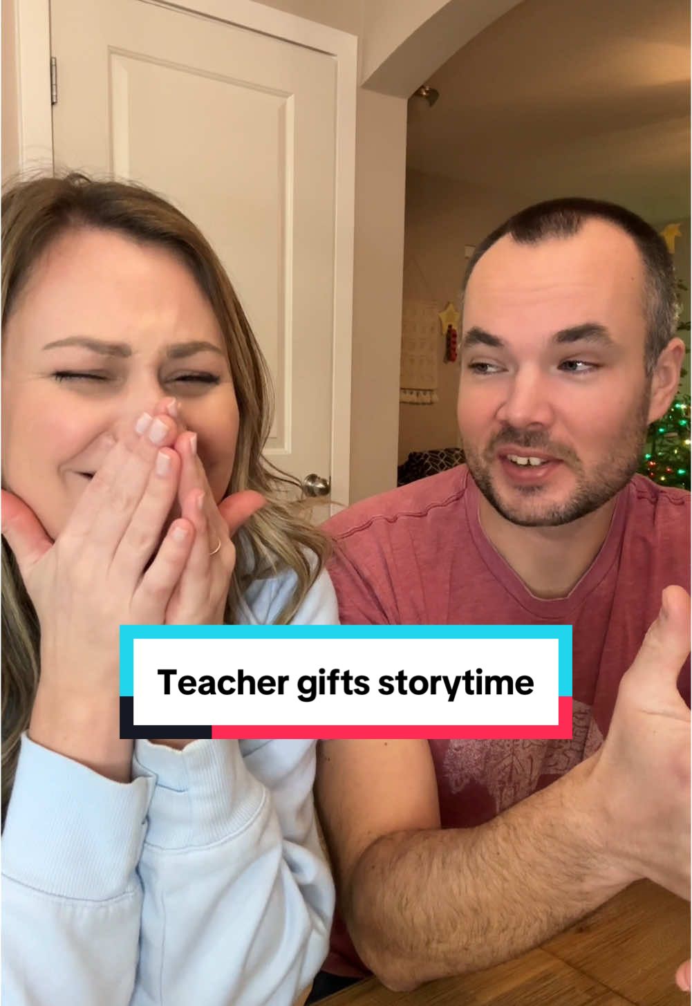 I didn’t even know about the worst gift 🫣 #storytime #couplestiktok #teachergifts #bestandworst #gifts #holidaygifts #marriedlife 