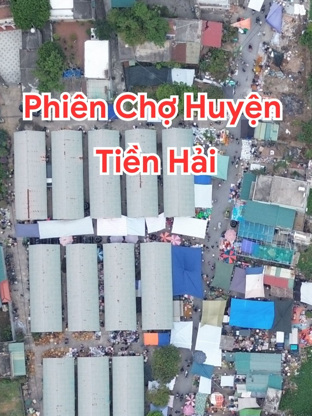 Phiên chợ Huyện Tiền Hải từ trên cao #phamdinhdieu #chohuyen #tienhai #thaibinh #chohuyentienhai