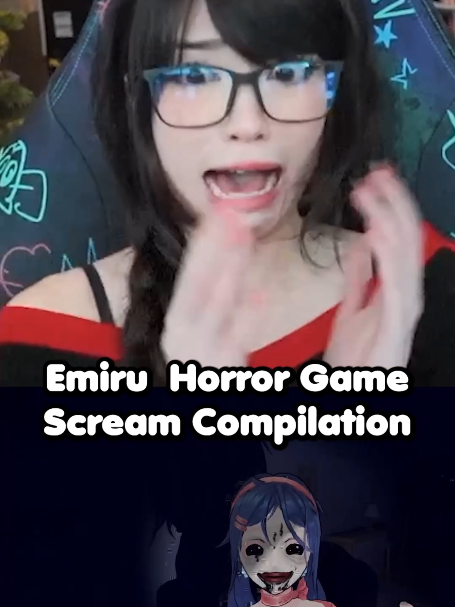 Emiru Gets Jumpscared Compilation #emiru #fyp #twitch #streamer #livestream #screaming #horrortok #miside #compilation #foryoupagee  Emiru Plays MiSide Horror Game