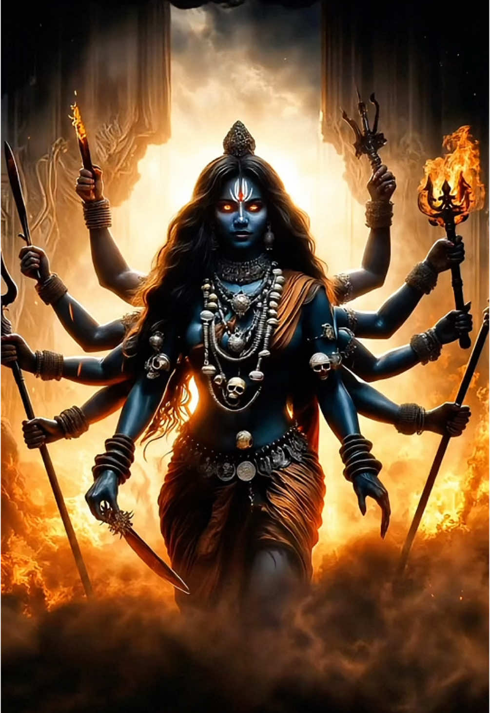 Jay Kali Maaa 🔱🔱🕉️Fierce, fearless, and divine—Goddess Kali embodies the ultimate power of destruction and renewal. She reminds us to break free from fear and embrace the transformative force within. Jai Maa Kali! 🖤🙏 #KaliMa” Hashtags #GoddessKali #KaliMa #DivineFeminine #FiercePower #SpiritualAwakening #DestroyerOfEvil #HinduDeity #Shakti #SacredFeminine #KaliEnergy #PowerfulGoddess #MaaKali #KaliWorship #DivineProtector #FearlessFeminine #EternalPower #GoddessVibes #MysticalPower #IndianMythology #SpiritualJourney