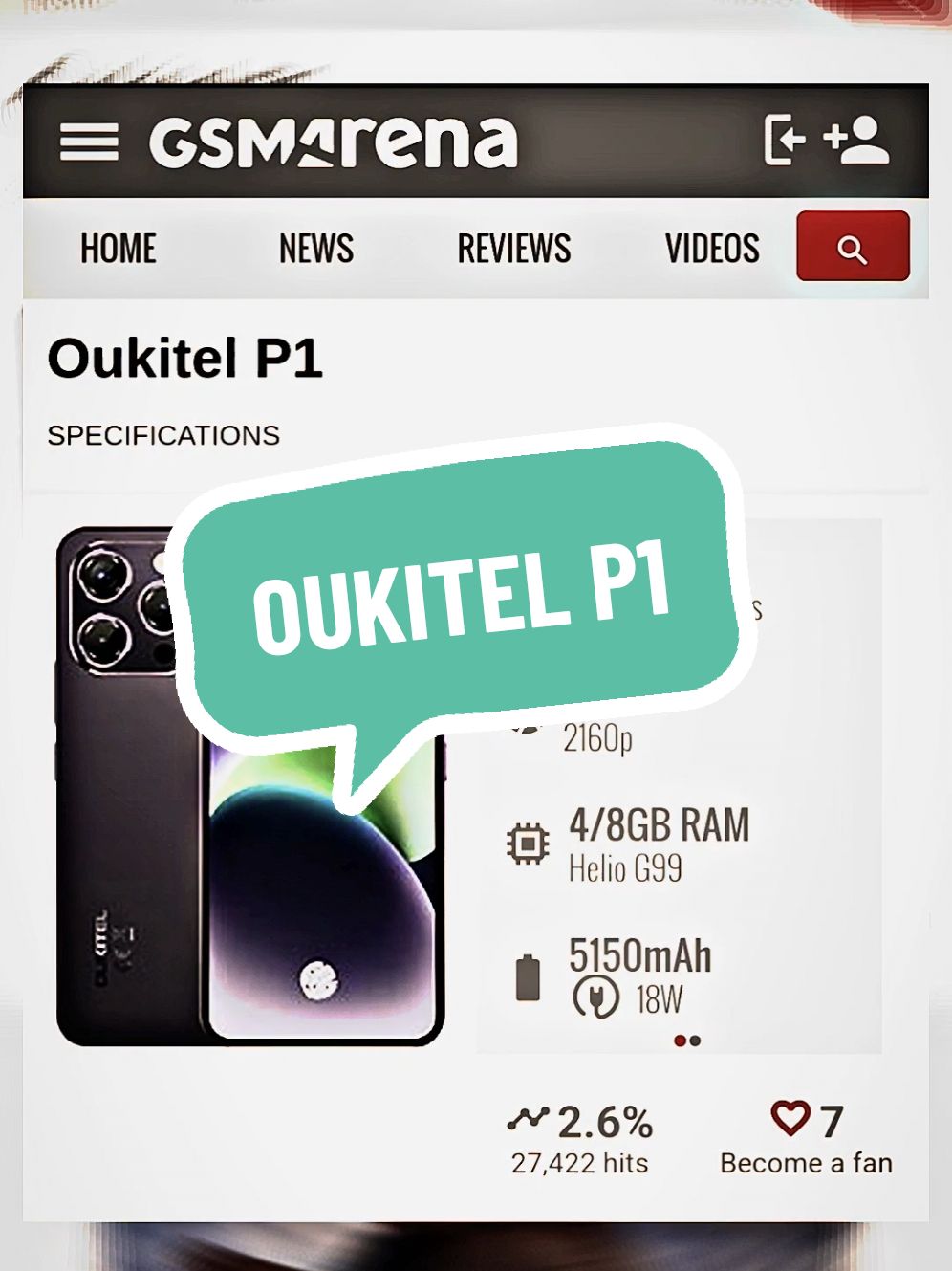 HDC + Spek Lumayan Dan Resmi🔥 #oukitelp1 #iphone #gadget #android #fyp 