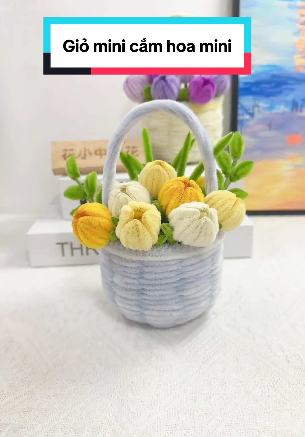 Trả lời @HafizahCrochet Giỏ mini cắm hoa mini #trangtri #mockhoa #handmade #decor #credouyin #handmadegift #handmadegifts #DIY #ideas #tutorial #hoatulip🌷 #kemnhung #kemnhunghandmade #mockhoahandmade #kemnhunglamhoa #mini #giohoa #bouquet 