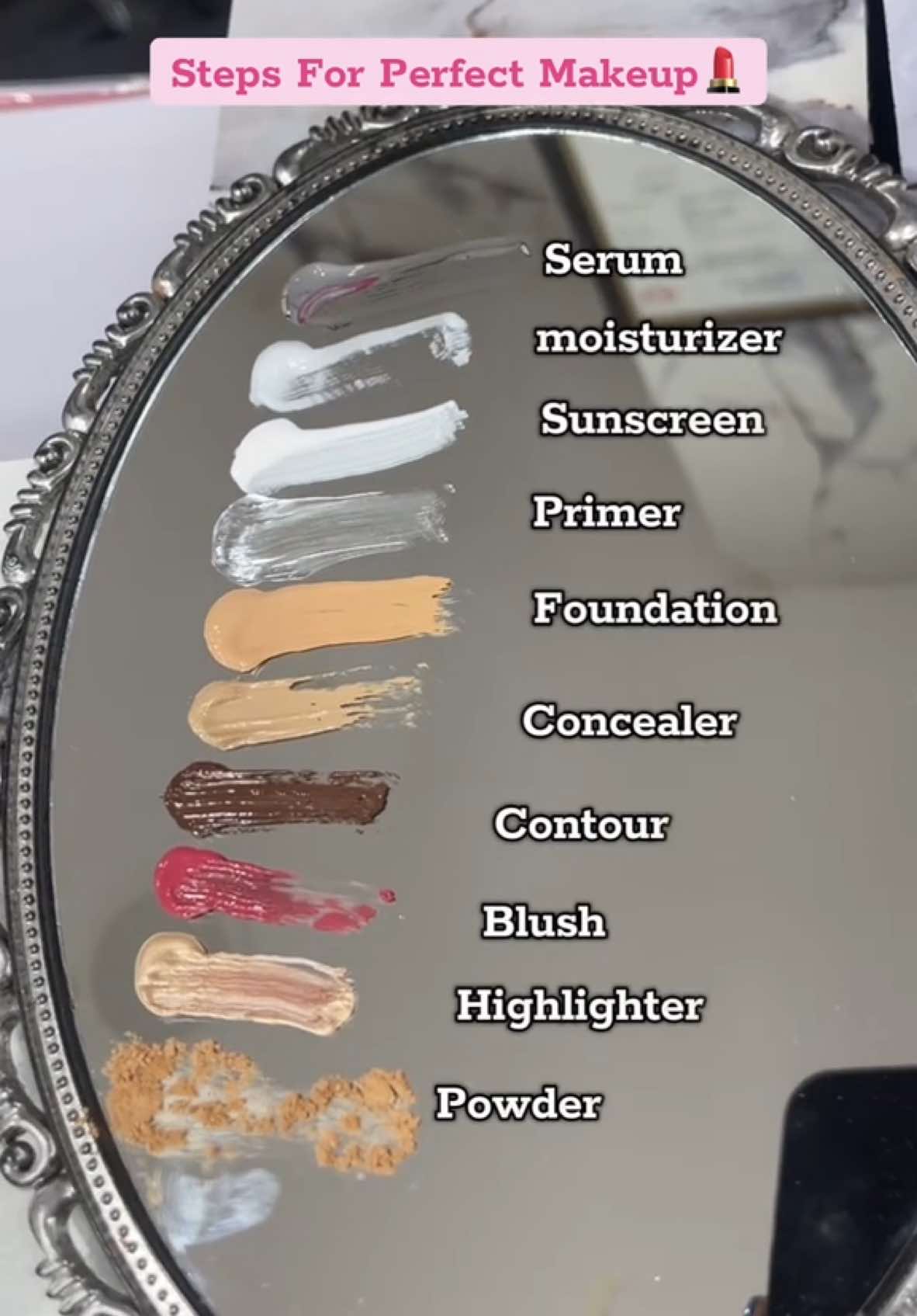 Steps For Perfect Makeup💄 #makeupstepsforbeigginers #makeupswatches #makeup#lacosmeticsnepal🥰 #makeupstepbystep#lacosmeticsnepal🥰 #trendingfypシ❤️❤️ 