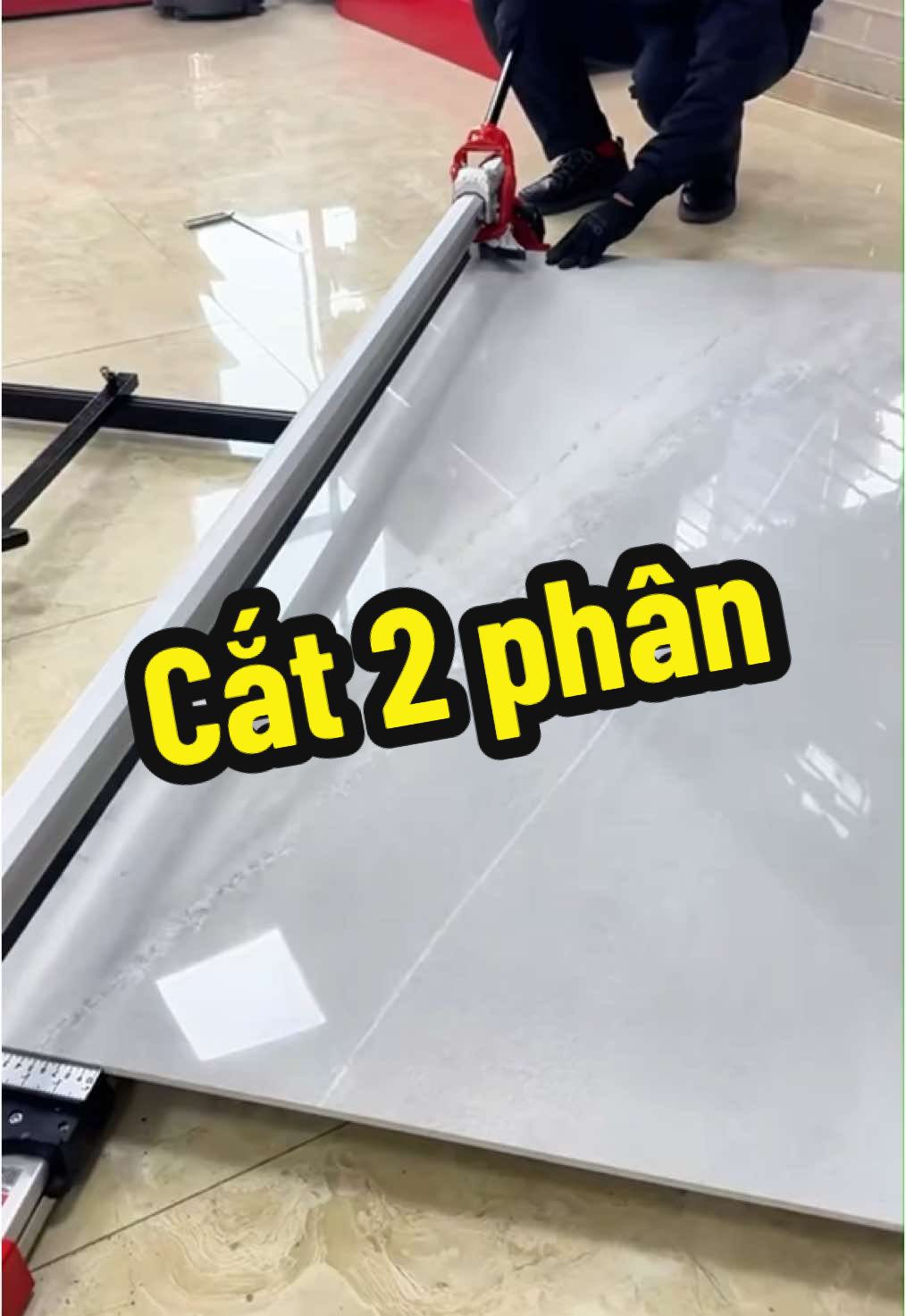 Kĩ Thuật Cắt 2 Phân Gạch Với Bàn Cắt Gạch Men Rubi Cheetah 1m6 #bancatgach #bancatgachmen #bancatgachrubi #xuhuong #oplatgach #xaydungoplatgach #rubivietnam