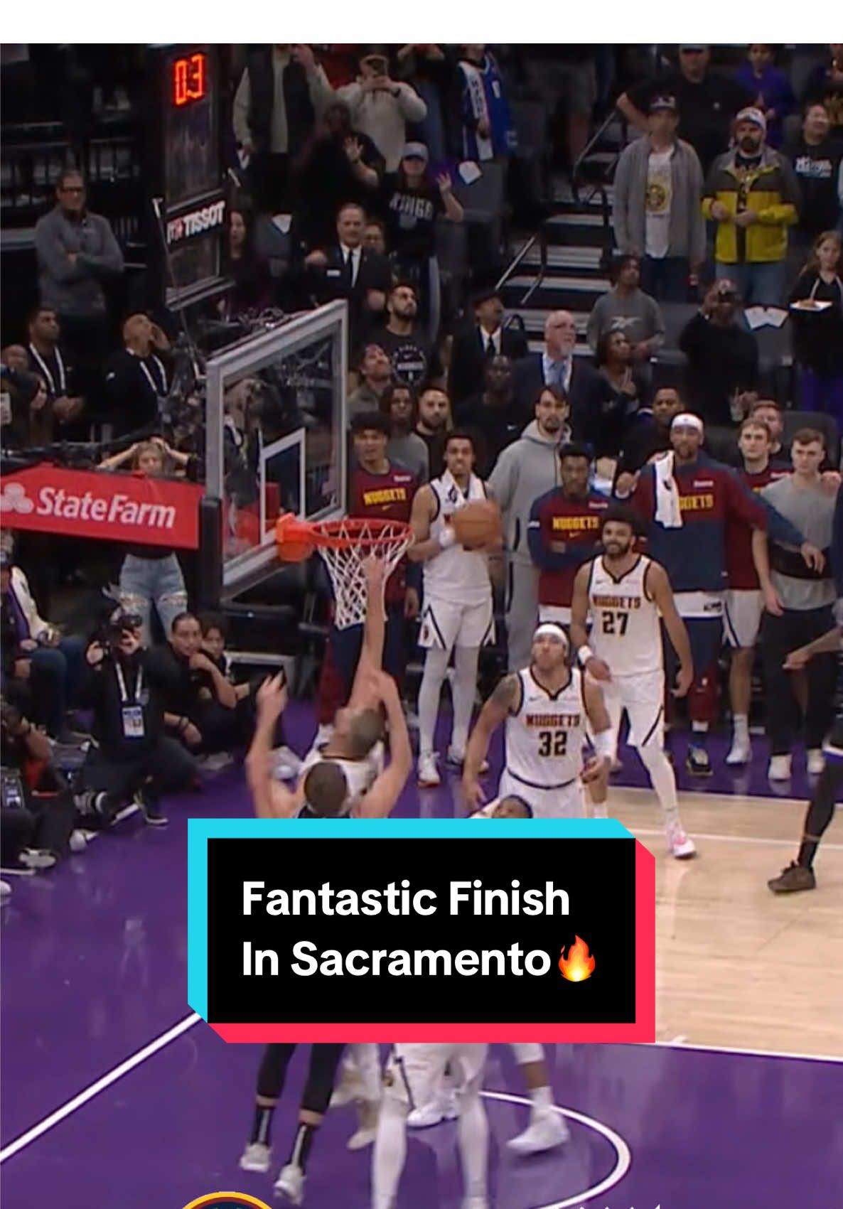 What a #FantasticFinish in Sacramento between the @Denver Nuggets and the #Kings 🔥 #NBA #Basketball #Nuggets 