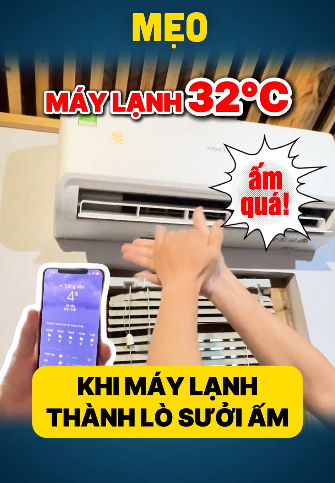 #mẹovặt 661 | Biến máy lạnh thành lò sưởi ấm trong mùa đông lạnh giá | Turn the air conditioner into a heater #maylanh #chedoheat #heat #suoiam #mẹo