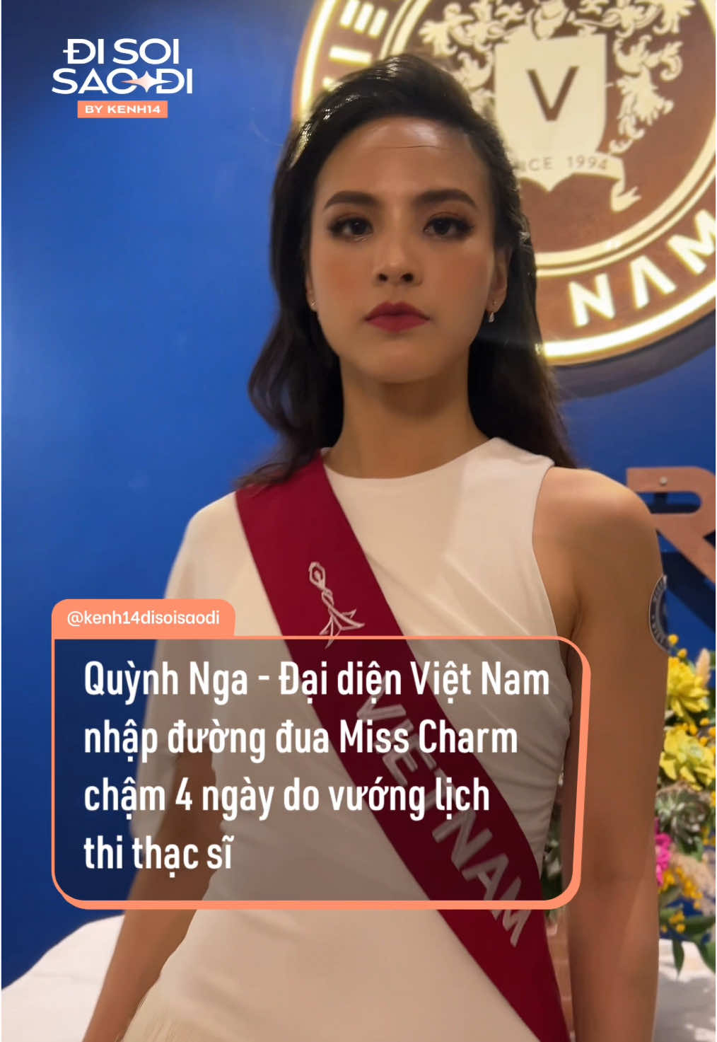 Quỳnh Nga - Đại diện Việt Nam nhập đường đua Miss Charm chậm 4 ngày do vướng lịch thi thạc sĩ #quynhnga #misscharm2024 #tiktokgiaitri #disoisaodi #amm 