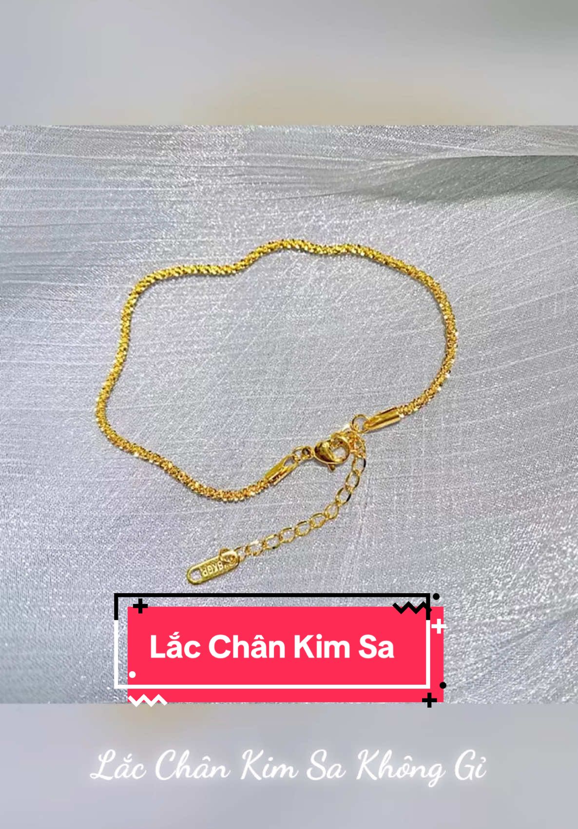 💥Lắc chân kim sa sang chảnh. Titan không gỉ. Giá mấy chục cành. #lacchan #titan #sst