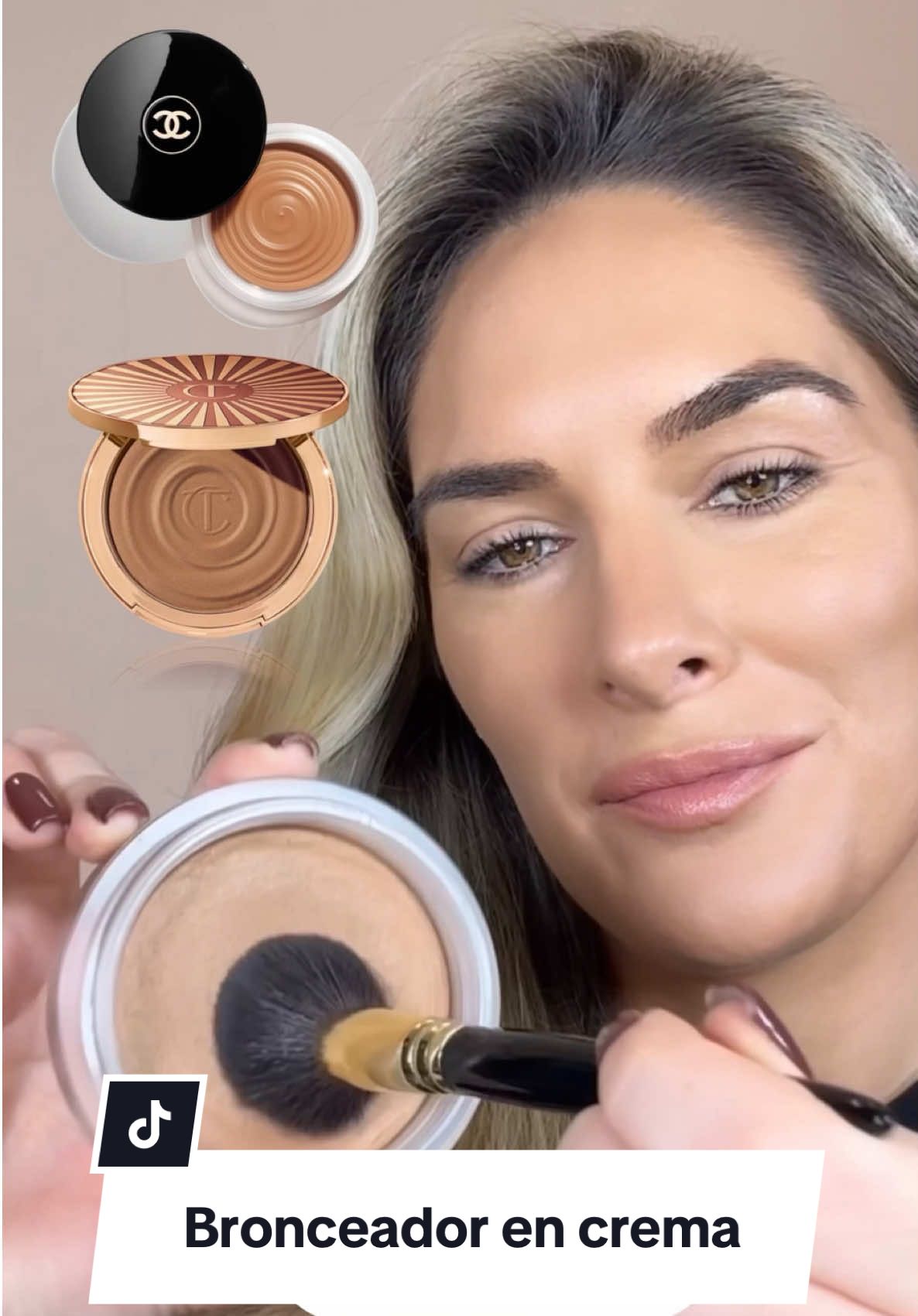 ¿Cómo aplicar bronceador en crema en segundos? Te lo enseño de manera muy sencilla en en este tutorial. Si tienes piel seca/madura o no te gusta usar polvos bronceadores, esta técnica te va a encantar❤️ #creambronzer #bronceador #bronzer #naturalmakeup #maquillajepielmadura #bronceadorencrema #makeuptutorials 