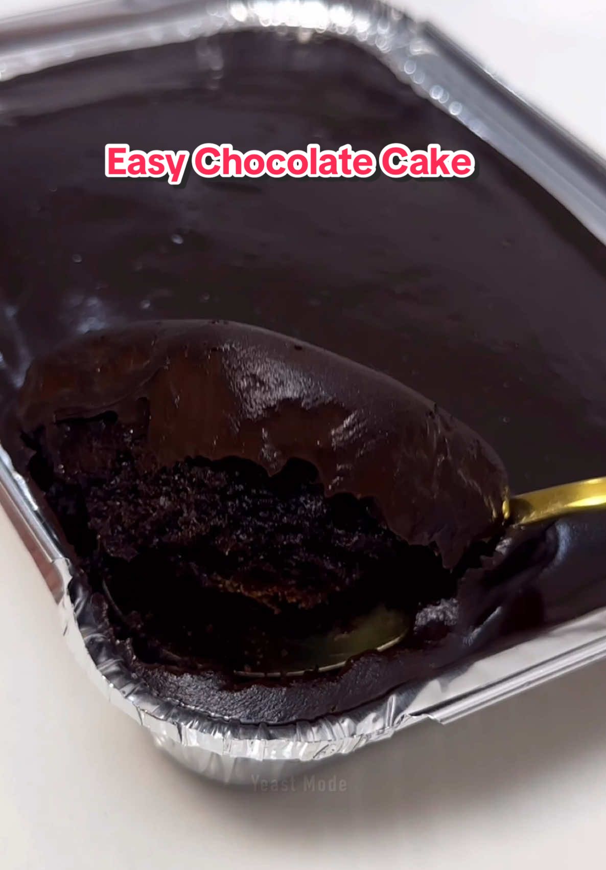 Easy Chocolate Cake #Recipe ⤵️ ✔️Cake Ingredients 1 whole egg (large) 3/4 cup sugar (150g) 1/2 cup veg. oil (120ml) 1/2 cup fresh milk (120ml) 1 cup all purpose flour (135g) 1/3 cup unsweetened cocoa(35g) 1 tsp baking powder (5g) 1 tsp baking soda (5g) 1/2 tsp salt (3g) ✔️Chocolate Ganache 1 cup all purpose cream (250ml) 1 cup dark chocolate (180g) 1 tbsp unsalted butter (15g) * Foil tray size: 7 x 4 x 1 inches  * Recipe yields: 3 pcs. foil trays or use any preferred baking pan size   #cake #chocolate #ganache #moistcake #dessert #christmas #baking #bakery #tutorial #food #foodtiktok #yeastmodeph 