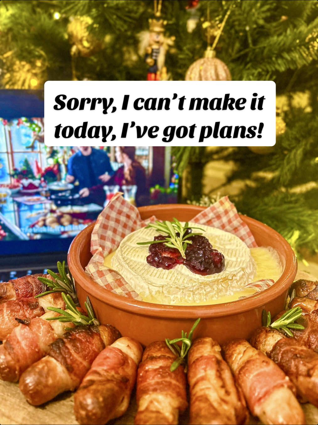 Story of my life... and I'm not even sorry! 🫣🧀😋 P.S.: If you haven't dipped pigs in blankets into freshly baked, gooey camembert topped with cranberry sauce, you're seriously missing out. 🤫 🧀&🥓:@marksandspencers  #camembert #camembertcheese #cosynightin #girlsdinner #movienightsnacks #movienight #christmasvibes #fyp #pigsinblankets #foodietiktok 