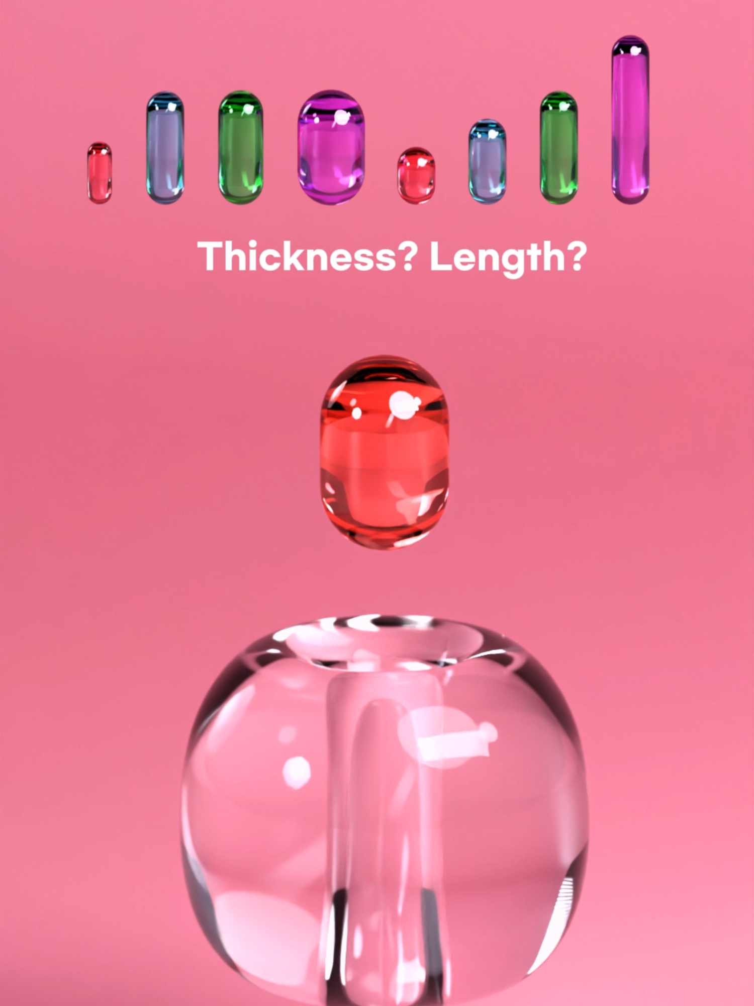 Thickness? Length? Which one do you think matters more? 🤔 #Satisfying #Blender #3D #Simulation #Animation #asmr