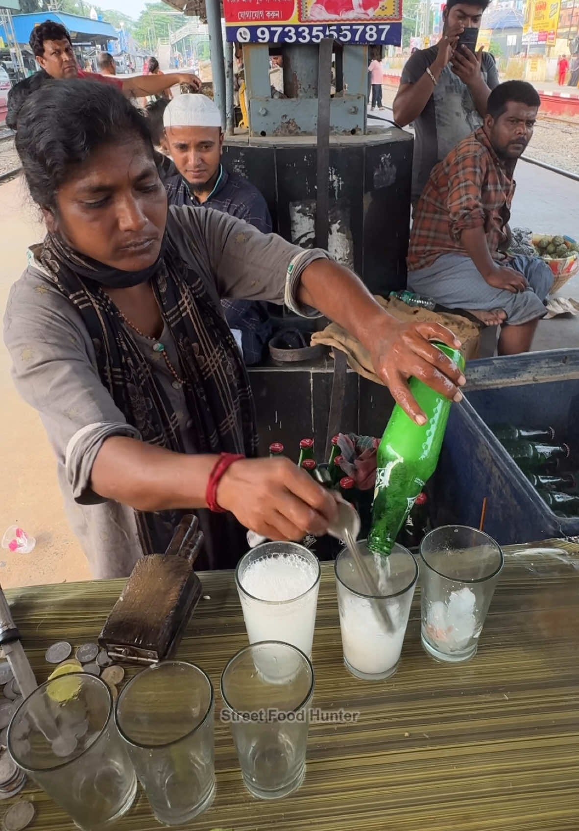 Hard working Aunty Sells Fresh Nuclear Soda 🪭 Business name  Rocket Soda 🔭 Address Baruipur, India  💸 Price  15 Rupee /$ 0.17 USD #india #streetfood #viral #fyp 