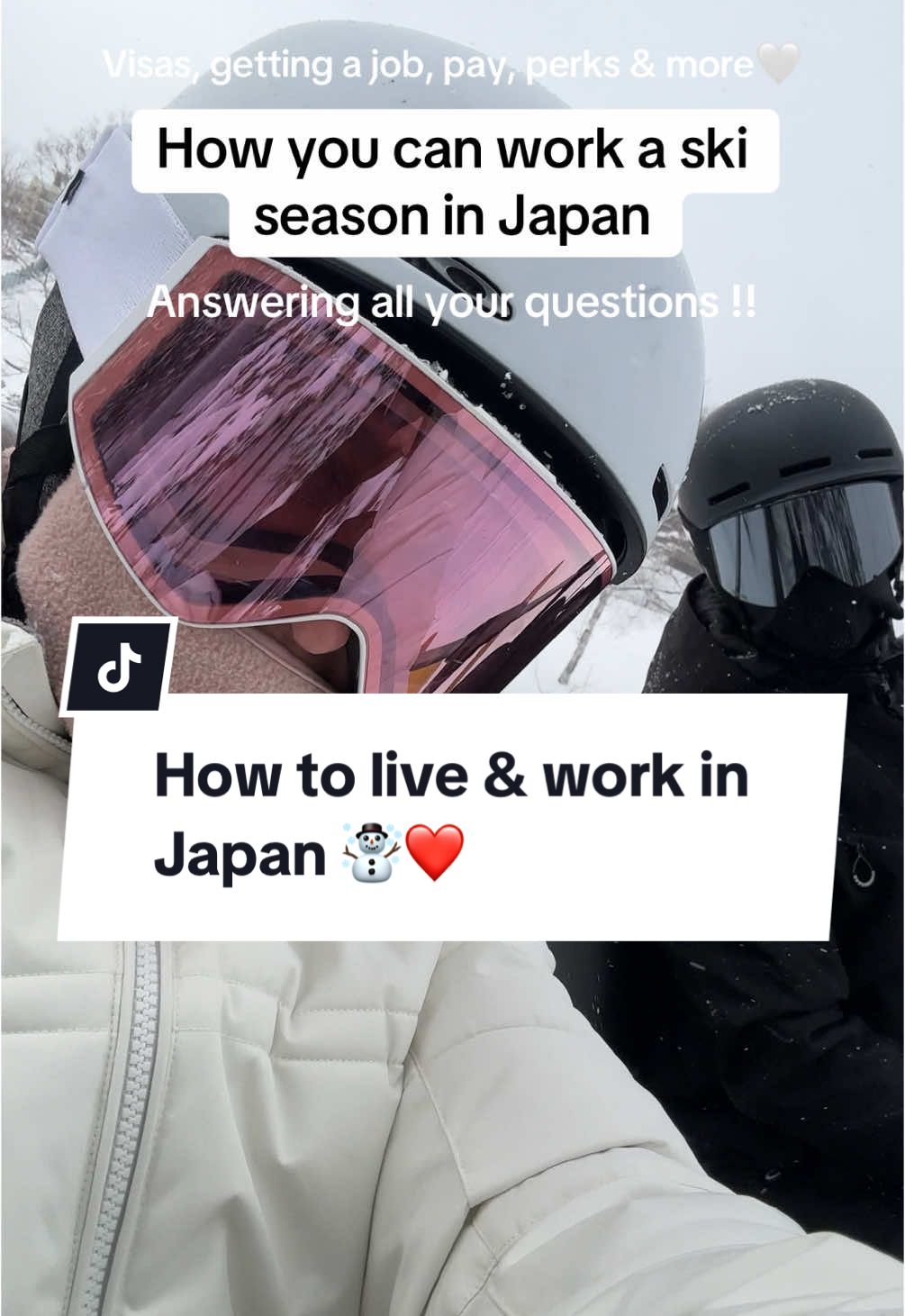 Everythjng you need to know about getting a visa & a job to work a Japan ski season 🥰 If ive missed anything leave your questions in the comments 🫶🏽🏂 #workingholiday #japansnow #japanworkingholiday #workingholidayvisa #japanworkingvisa 