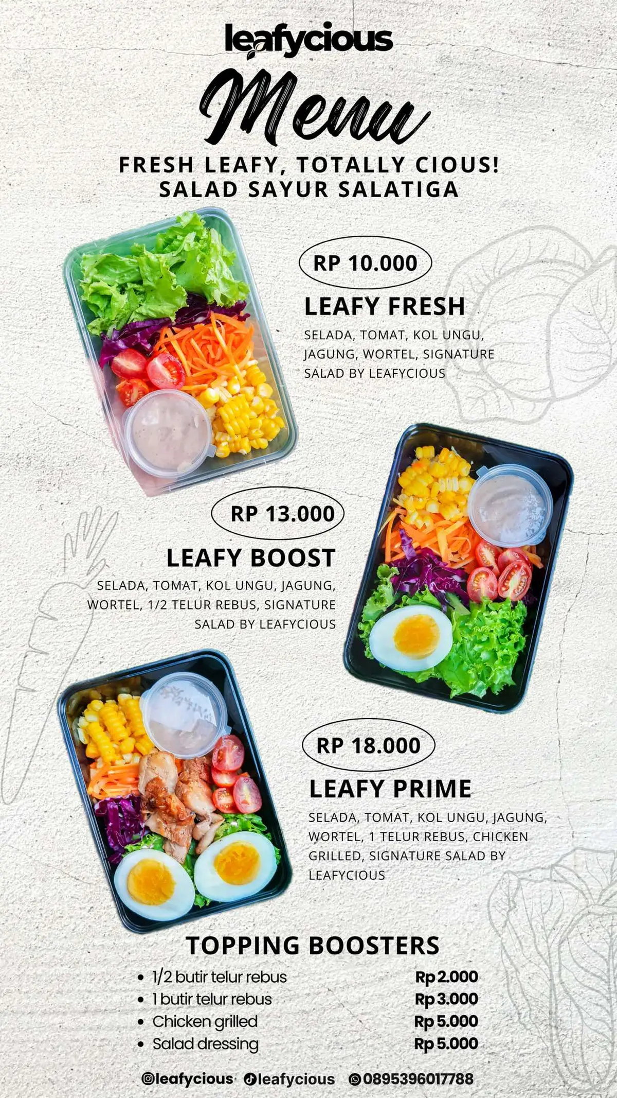 lets goww kita spill menu leafycious, jangan lupa pantengin ig story biar ga ketinggalan open batch selanjutnyaaa😋🫶🏻 #leafyciousgang #saladsayursalatiga #saladsayur #fyp #salatiga24jam #kulinersalatiga #foryou #foryoupage #healthyfood 