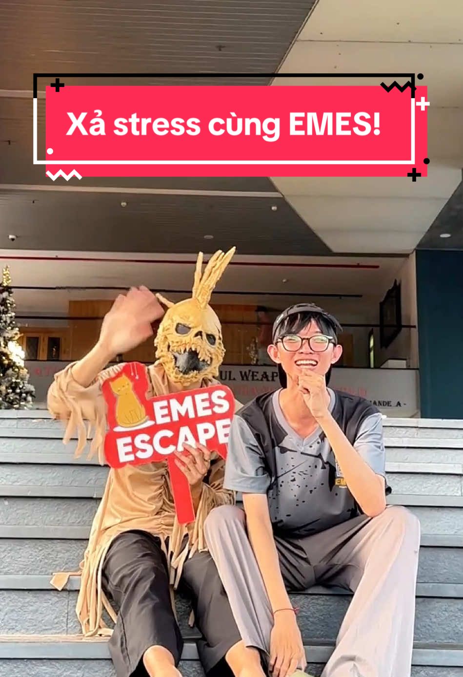 Đoán xem đã mang bất ngờ gì đến Đại học Hồng Bàng nàoooo!!! #emesescape #escaperoom #haihuoc #xuhuongtiktok #xastresscungemes #phongvantruonghoc #hongbanguniversity 