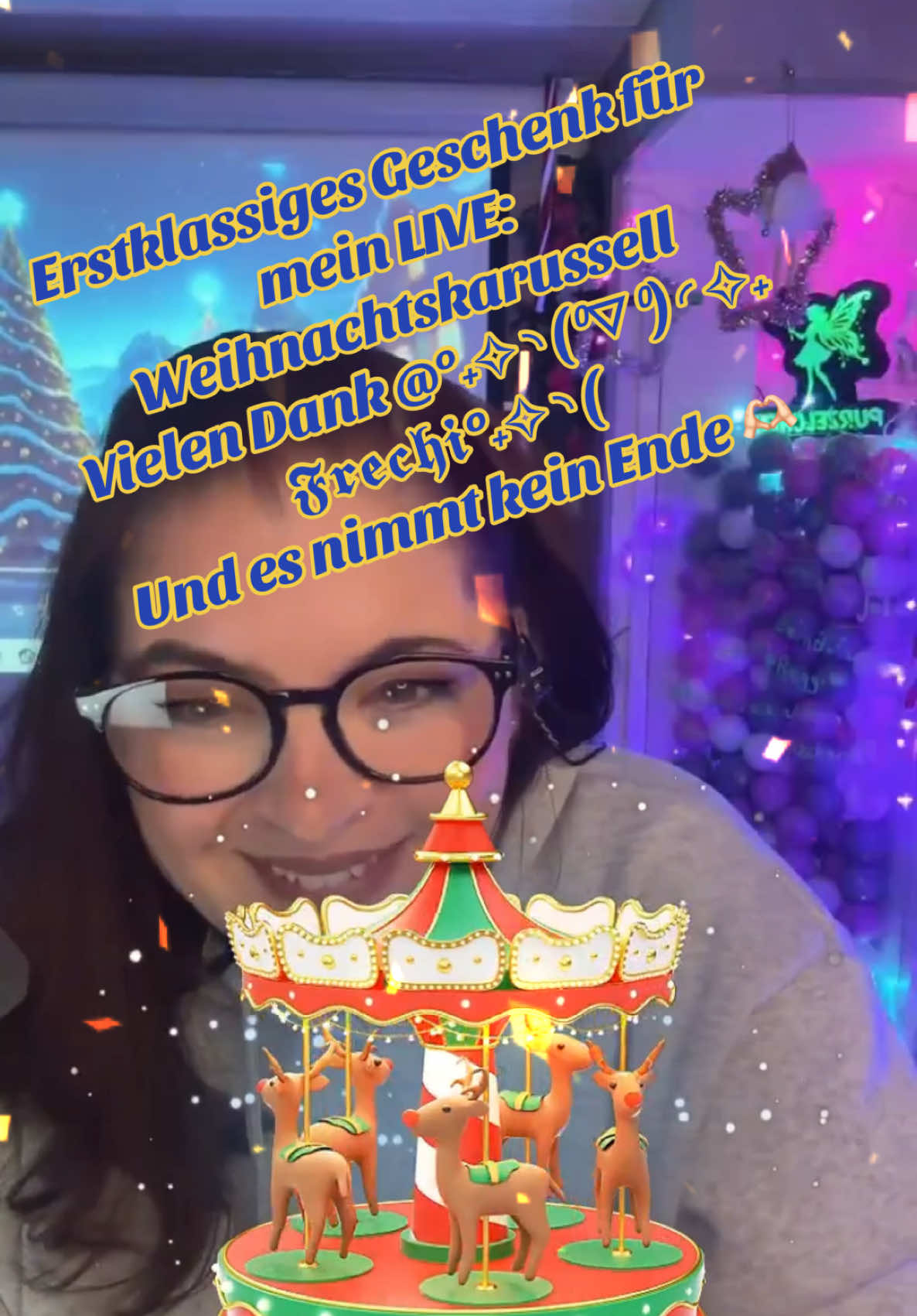 Eines der besten Geschenke in meinem LIVE. Danke, °˖✧◝(⁰▿⁰)◜✧˖ 𝕱𝖗𝖊𝖈𝖍𝖎°˖✧◝(! Für deine Unterstützung für meine Inhalte.@°˖✧◝(⁰▿⁰)◜✧˖ 𝕱𝖗𝖊𝖈𝖍𝖎°˖✧◝( #livegift #christmascarousel #weihnachtskarussell