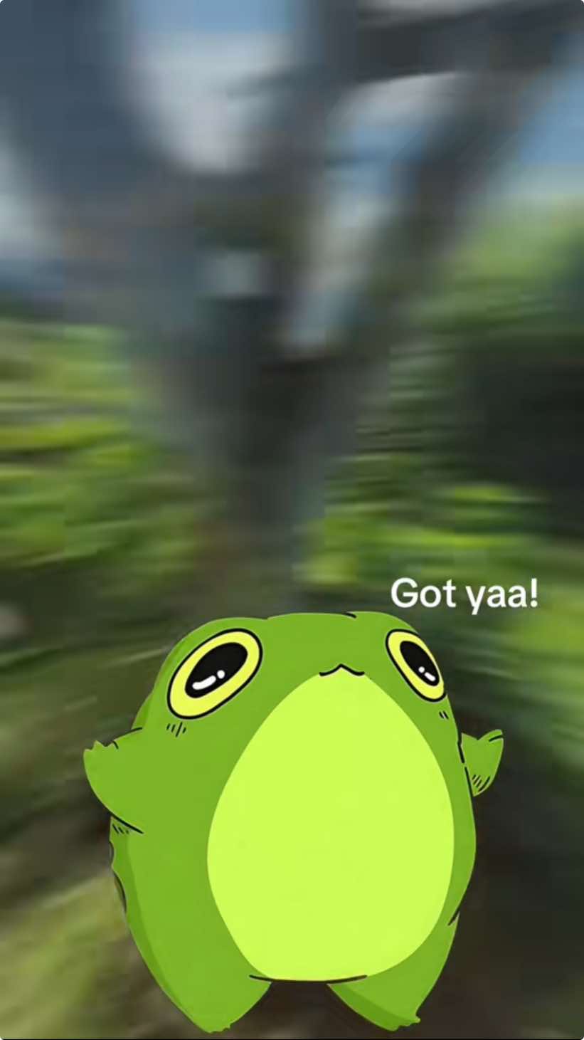 Did i get you 😃 #frog #cute #foryou #thumb #spinning #fyp #foryoupage #fypシ #trending 