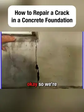How to Repair a Crack in a Concrete Foundation #house #fyp #usa🇺🇸