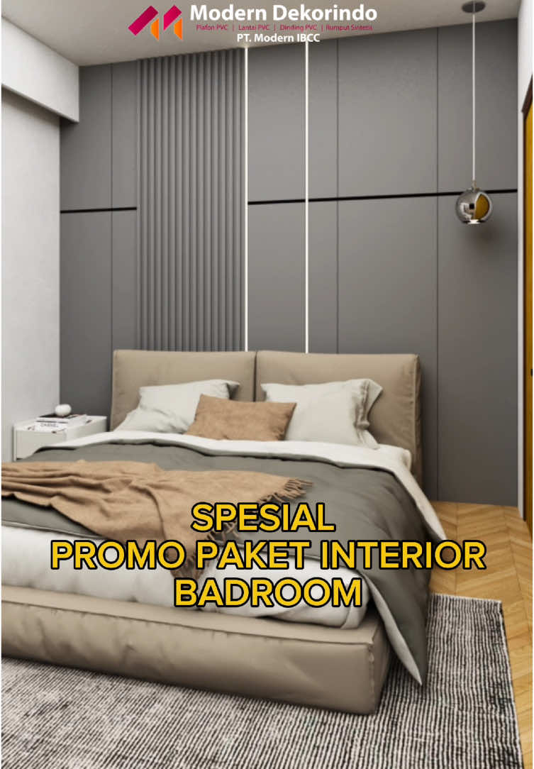 Paket Interior Desain promo Spesial  Tahun baru dan Natal 😎  #wallboard #wpcwallpanel #kamartidur #homedecor #desaininterior #rumahidaman #kamaraesthetic #solusitemboklembab 