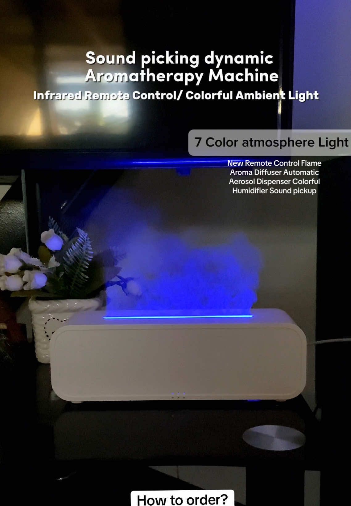 BUY HERE➡️@Shii Collections⬅️ New Remote Control Flame Aroma Diffuser Automatic Aerosol Dispenser Colorful Humidifier Sound pickup Dynamic  #aromadiffuser #automaticaromadiffuser #aerosol #diffuser 