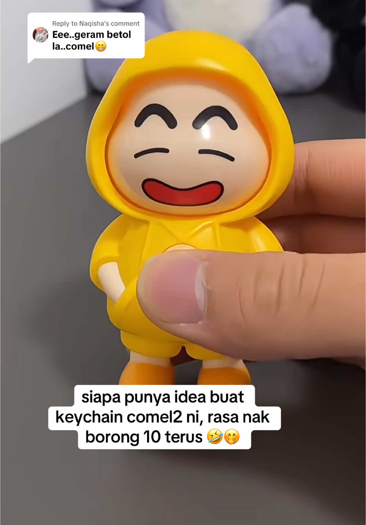 Replying to @Naqisha beli ni untuk diri sendiri bukan untuk anak 🤣😂😂 #mainan #mainananak #kidstoys #babytoys #shinchan #keychain #cutekeychain 