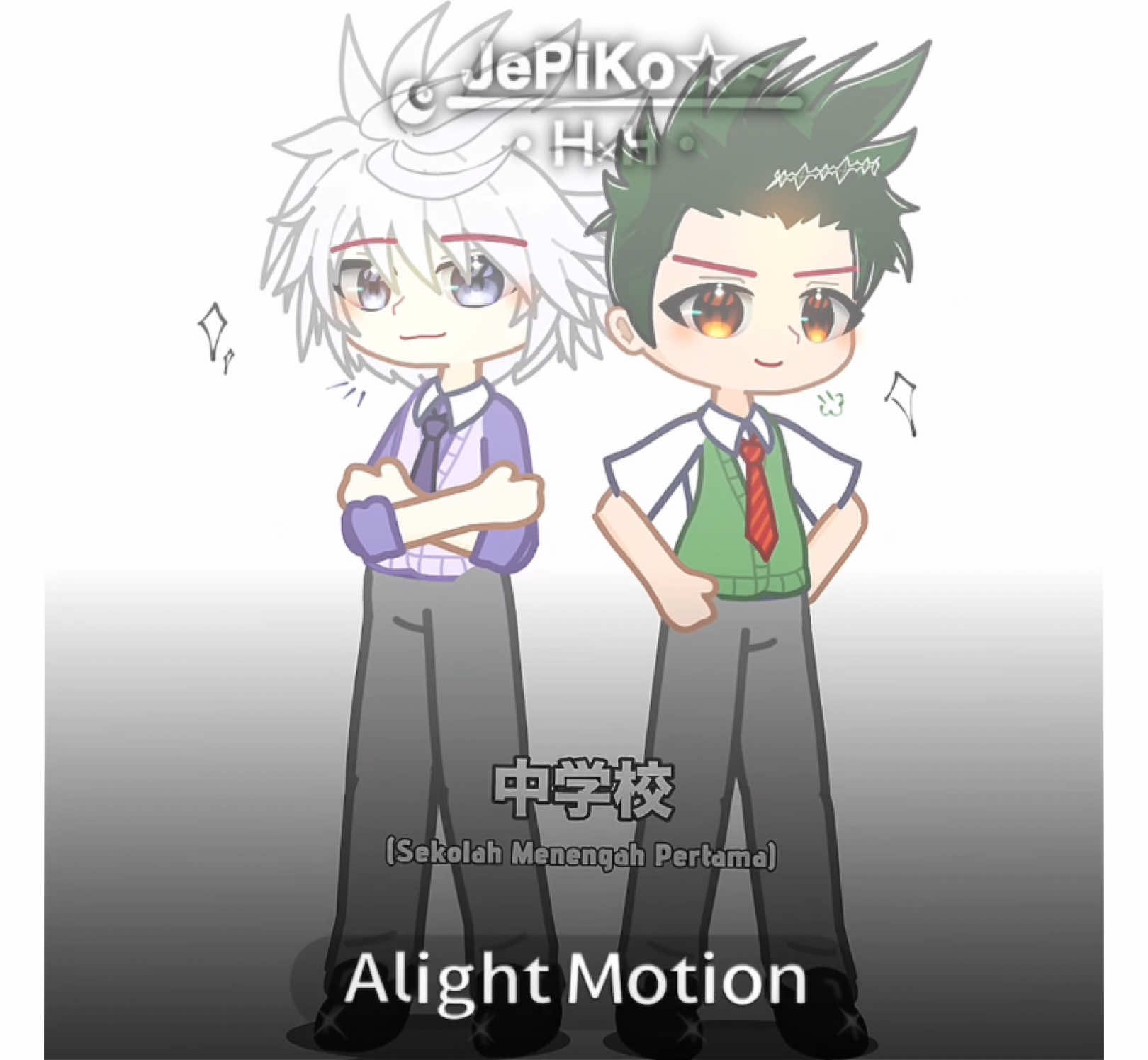 Ib: Old Trend -POV: If Gon and Killua went to school- Sorry if it's not a middle school uniform, I've looked for various references to Japanese middle school uniforms. and I chose their uniform reference which was on the pin. #bismillahirrahmanirrahim #bismillahfypシ #fypシ゚ #hxh #hunterxhunter #gachalife2 #latetrend #gon #gonfreecss #killua #killuazoldyck #schoolau #notship 