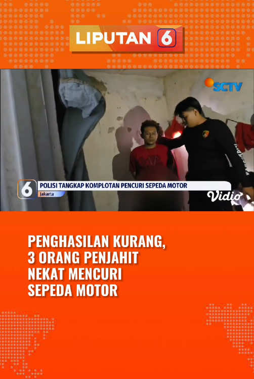 Kurangnya penghasilan, 3 orang nekat curi sepeda motor 😖 #Liputan6 #Liputan6SCTV #Jakarta 