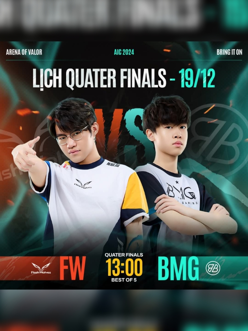 🏆Tứ kết AIC 2024 | Đại chiến GCS - FW vs BMG 🔥 #AIC2024 #BringItOn #QuarterFinals #FlashWolves #BanMeiGaming #lienquanmobile_garena 