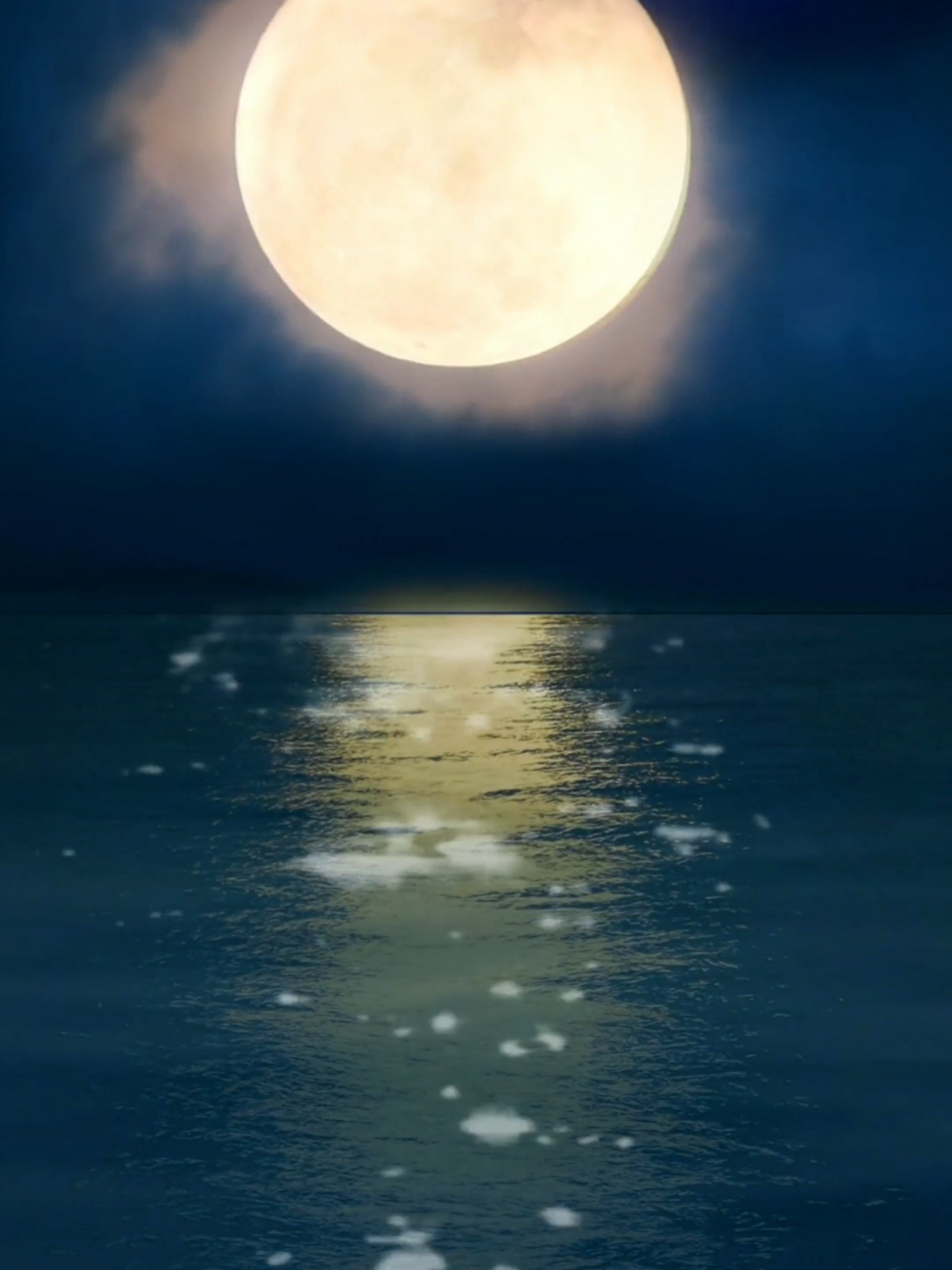 Moon Beauty 🌕❤️ #fullmoon #moon #nature #naturesound #ocean #beachvibes