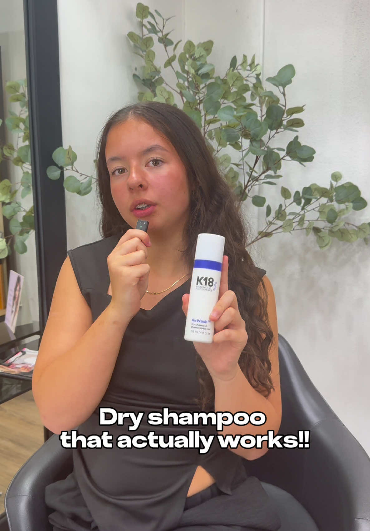 Add this product to your christmas wishlist!! Stocked in salon for you to have fresh hair with this one product🙌🏻  #hairtok #hairsalontiktok #hairday #hairwash #dryshampoo #dryshampootutorial #oilyhair #oilyhairhacks 