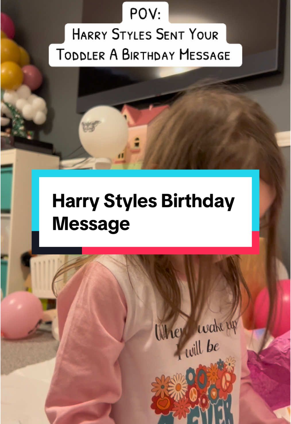 She is absolutely over the moon that THE HARRY STYLES (@B E N 🗣 ) sent her a birthday message! She has played it non-stop!  Safe to Say we have had a very successful birthday morning ⭐️🥹 #toddler #toddlermum #harrystyles #harrystylesvids #harrystylestiktok #onedirection #1D #harrystyles #watermelonsugar #birthdaygirl #birthdaysuprise 