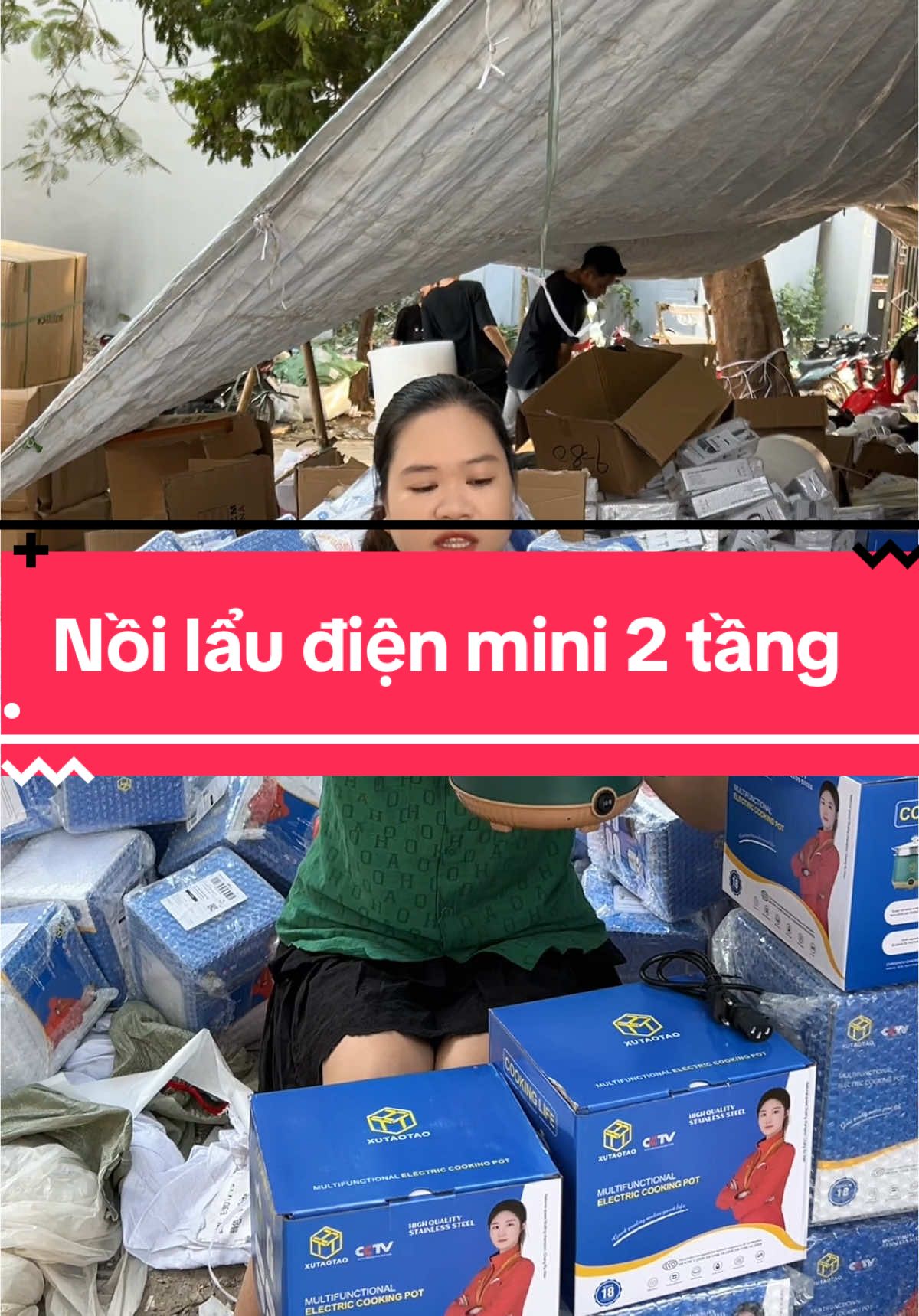 Nồi lẩu điện mini 2 tầng giá chỉ mấy chục thôi ạ #noilaudienmini #noilaudiendanang #noilaudienmini2tang #noilaudienchongdinh #kimtaphoa95 