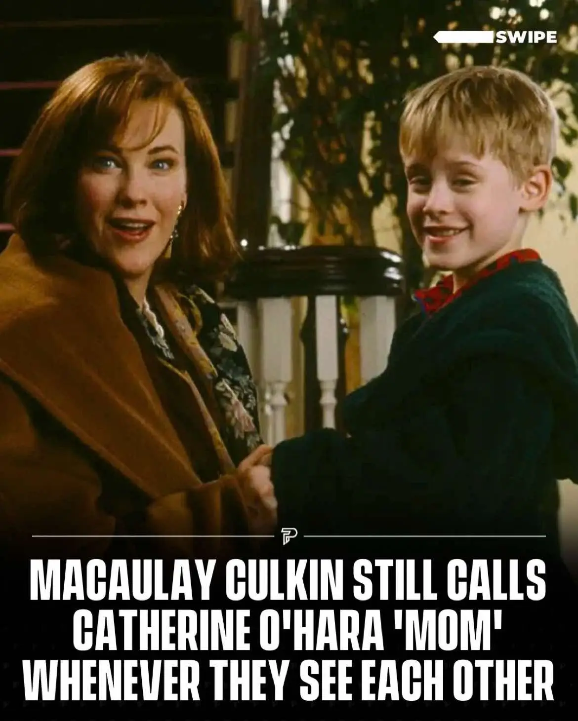 Macaulay Culkin and Catherine O’Hara, who portrayed mother and son in the Home Alone films, have maintained a close relationship over the years ❤️ Culkin has mentioned that whenever they meet, he affectionately calls O’Hara “mom,” to which she responds by opening her arms and saying, “Son.”  #RoadTo17Million #Pubity 