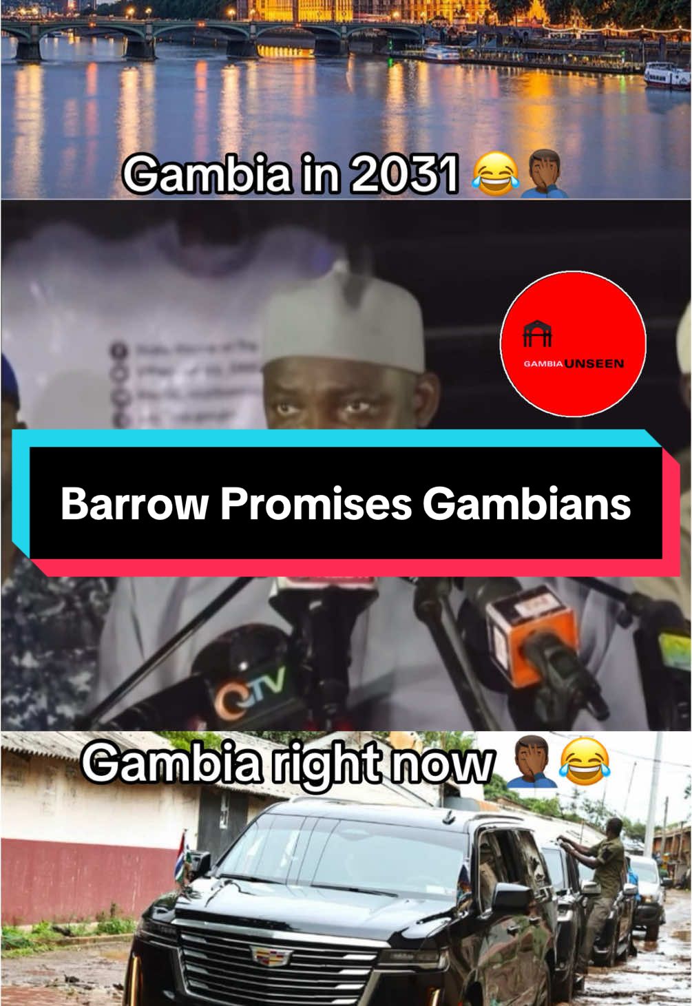 According to President Barrow, in 2031 Gambians will not ask for any development. His government will make everything available 🤭.  #gambian_tiktok🇬🇲🇬🇲 #gambiantiktok #gambia #viralgambia #foryou 