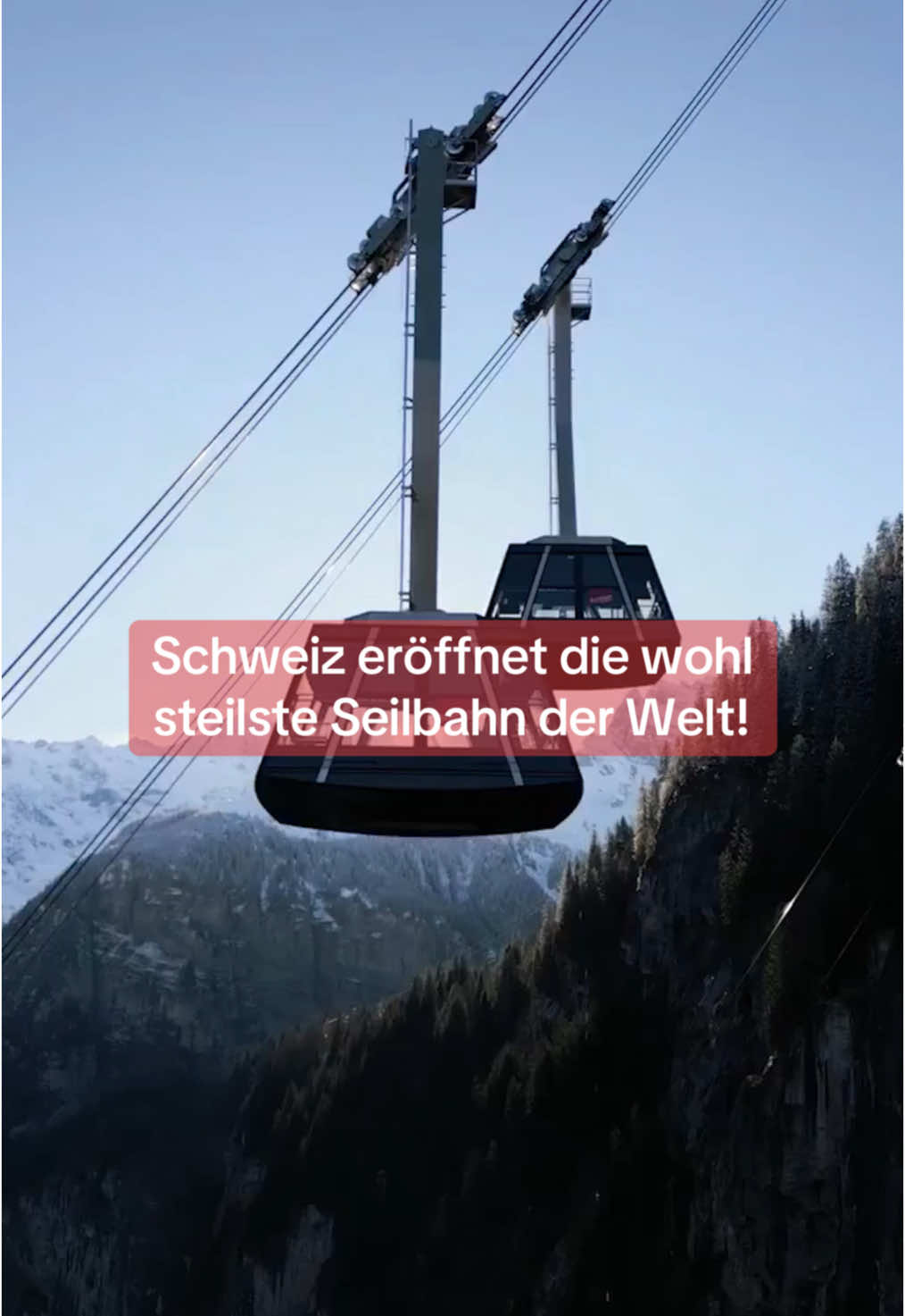 Würdet ihr euch trauen, mit der wohl steilsten Seilbahn der Welt zu fahren?  . . . #seilbahn #seilbahntechnik #schweiz #schweiz🇨🇭 #nachrichten #höhenangst #hoch #rekord #skifahren #adrenaline #schilthorn #mürren 