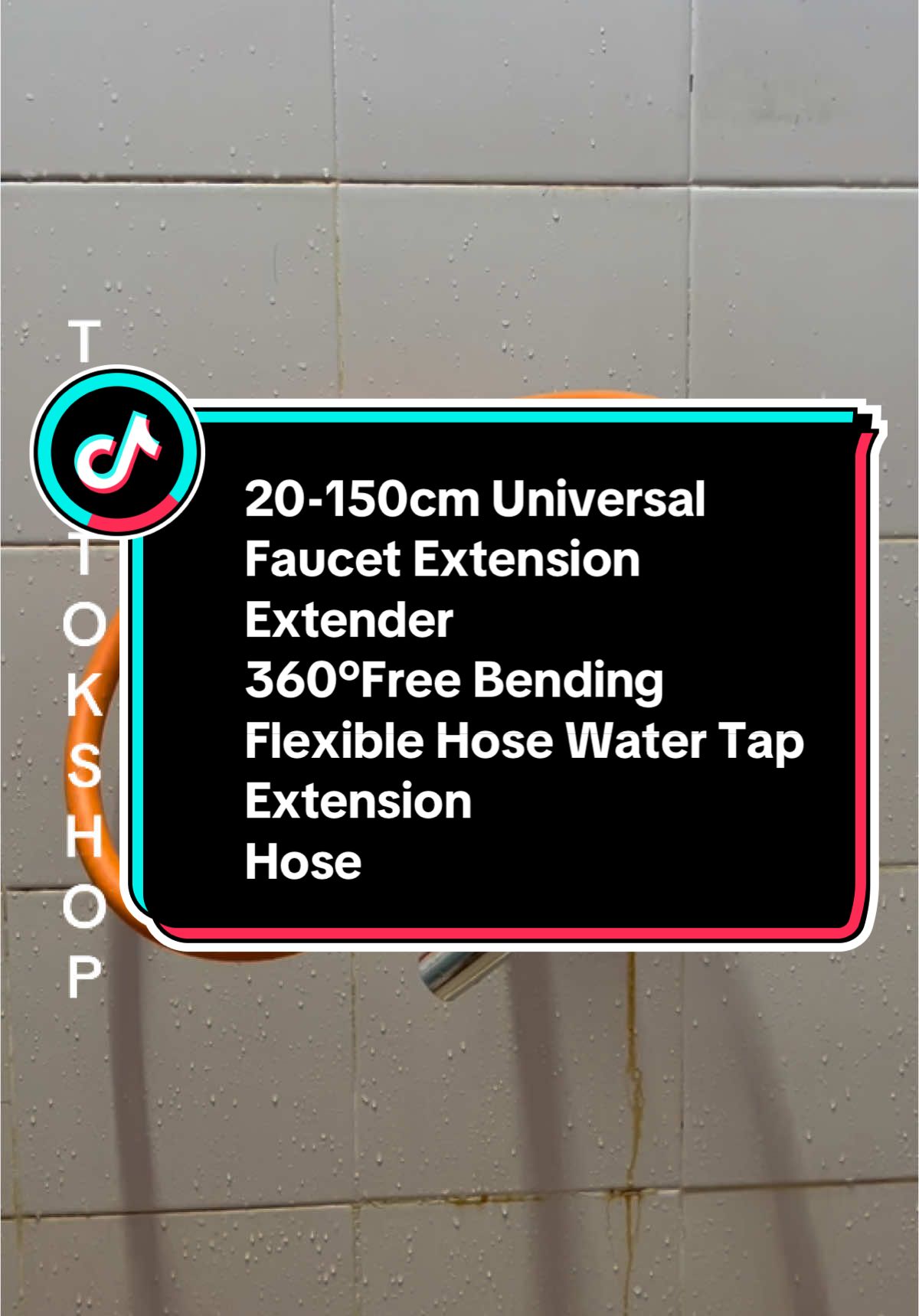 20-150cm Universal Faucet Extension Extender 360°Free Bending Flexible Hose Water Tap Extension Hose Black Metal Heater#flexiblehose #paipairflexible