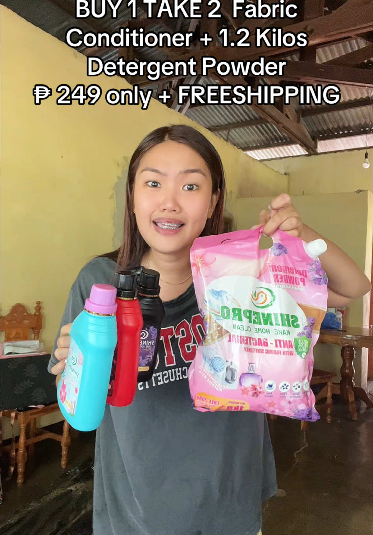 Grabe ang sulit naman neti shinepro ang bangoooo hindi kayo mag sisi 😃  #shinepro #shineprofabricsoftener #fabricconditioner #detergentpowder #buy1take2 #fabricsoftener #laundryhack 