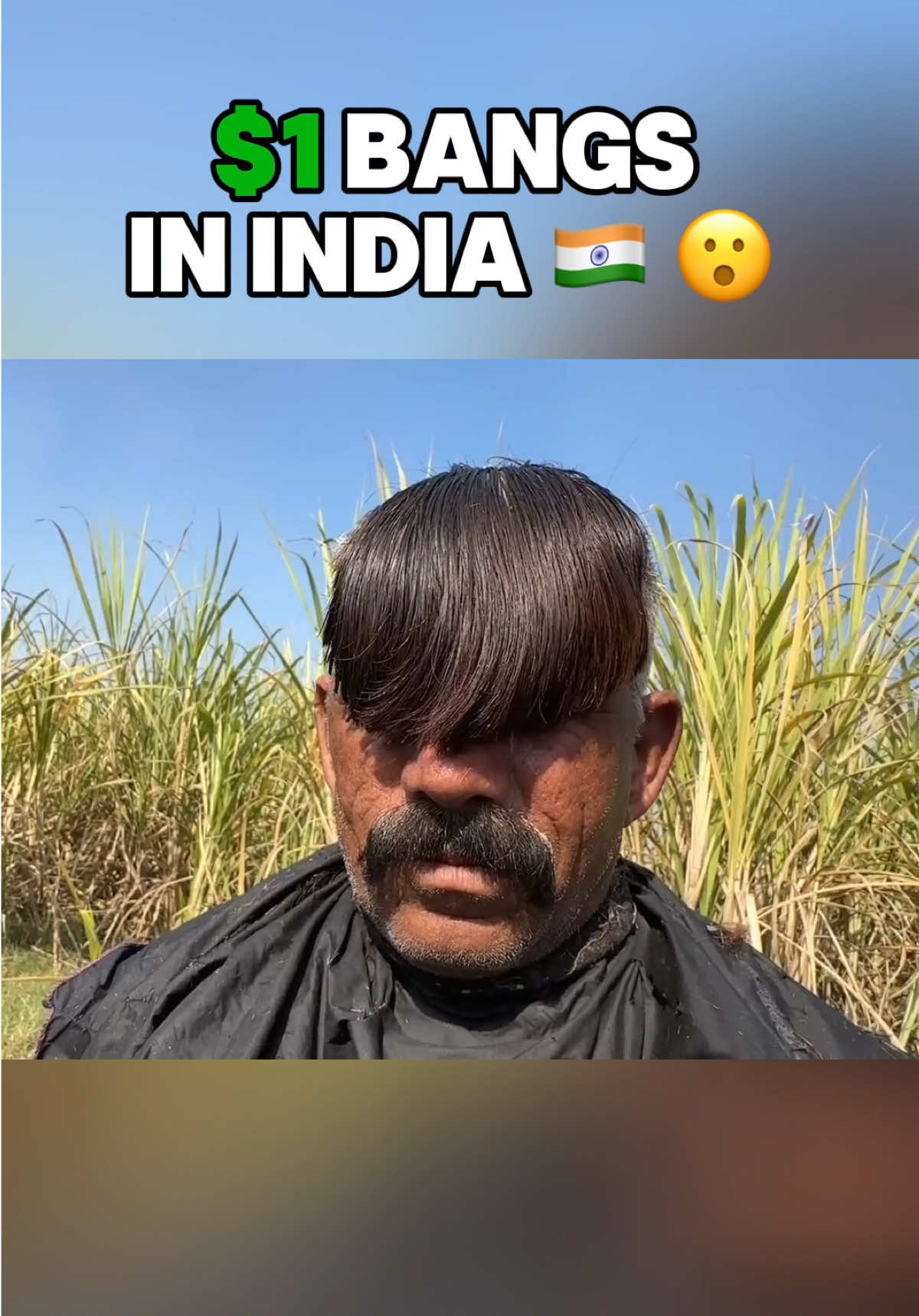 $1 Bangs in India #india #bangs #haircut 