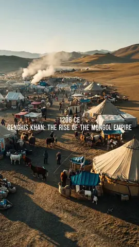 1206 CE:Genghis Khan unites the tribes forging the mighty Mongol Empire.#aihistory #ai #history #historytok #Foryou #fyp #Genghiskhan 