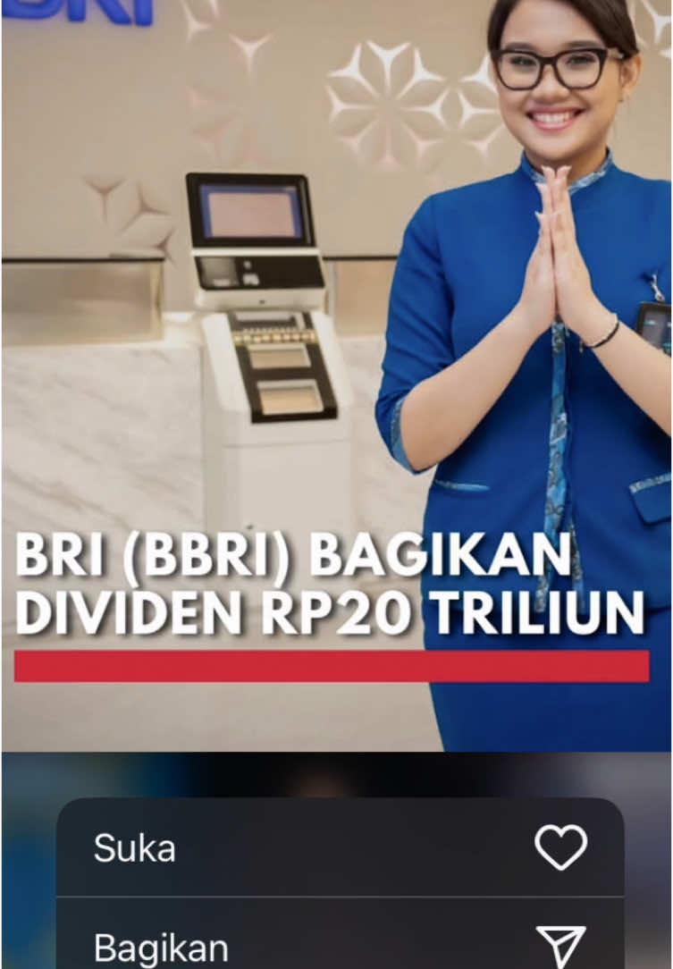 Pt Bank Rakyat Indonesia (persero) Tbk (BBRI) mengumumkan dividen interim kepada para pemegang saham. Dividen tersebut diambil dari laba bersih 2024 #saham #sahamindonesia #belajarsaham #investor #dividen #sahambbri #idxchannel #bursaefekindonesia 