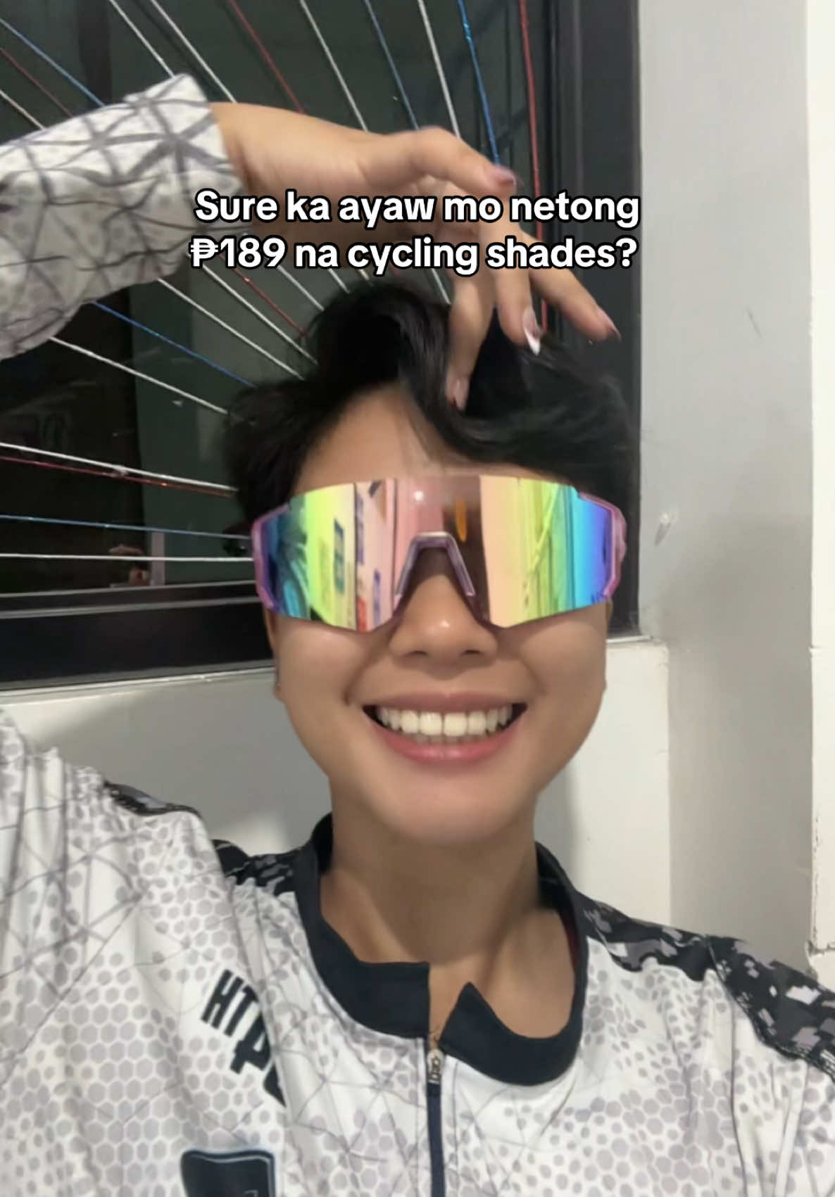 ₱189 cycling shades!! Ano ba check out mo na!  🫶 #fyp #foryou #fypage #fypシ゚viral🖤tiktok #shades #cyclingshades #scvcn #scvcncyclingshades #sunglasses 