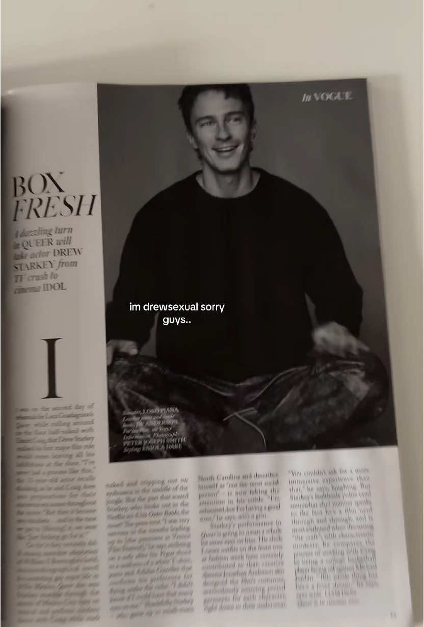 CHAT HE MADE IT TO VOGUE!! 😍 #drewstarkey #britishvogue #magazine #drew #rafecameron #rafe #queerfilm #eugeneallerton #fyp #obx #loml #rafeobx #drewstarkeyistheloml #drewsexual 