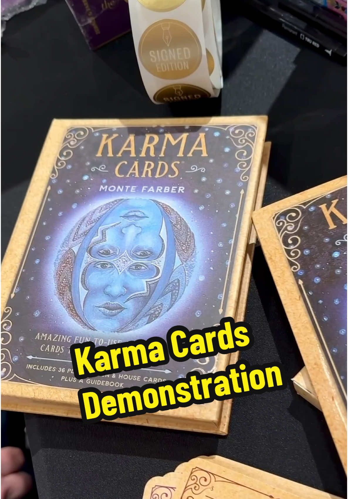 From Monte: My Karma Cards are three stacks of twelve cards each, a deck of Planet, Sign, and House cards. When an astrologer reads your chart, they look at where the planets are in order to interpret it.  I broke the meanings of the planets, signs, and houses of astrology into sentence fragments that fit together to make six sentences that would answer questions, either what the outcome of a situation would be or what should be done about it.  It was one of those simple ideas that had never been done because it was almost impossible to do. There were 10, 368 possible sentences that all had to make sense. I did it before I owned a computer and I truly believe that it re-wired my brain and enabled me to go on to invent our other oracles.  It has sold hundreds of thousands of copies and has been in continuous print since 1988. Makes a great gift, too!  #astroalert #creativity #astrology #astrologer #wellness #vitality #mindbodyspirit #SelfCare #Meditation #innerpeace #bestsellingauthors #wholehealth #oracle #divination #tarot #goddess #guidance #metaphysics #ancientwisdom #spirituality #healing #enchantment #Montefarber #amyzerner