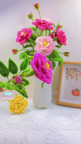 Hướng dẫn làm lọ hoa để bàn bằng kẽm nhung #toptrending #toptrend #hoatrungtet #hoatrangtri #hoa #tiktok2025 #kemnhunghandmade 