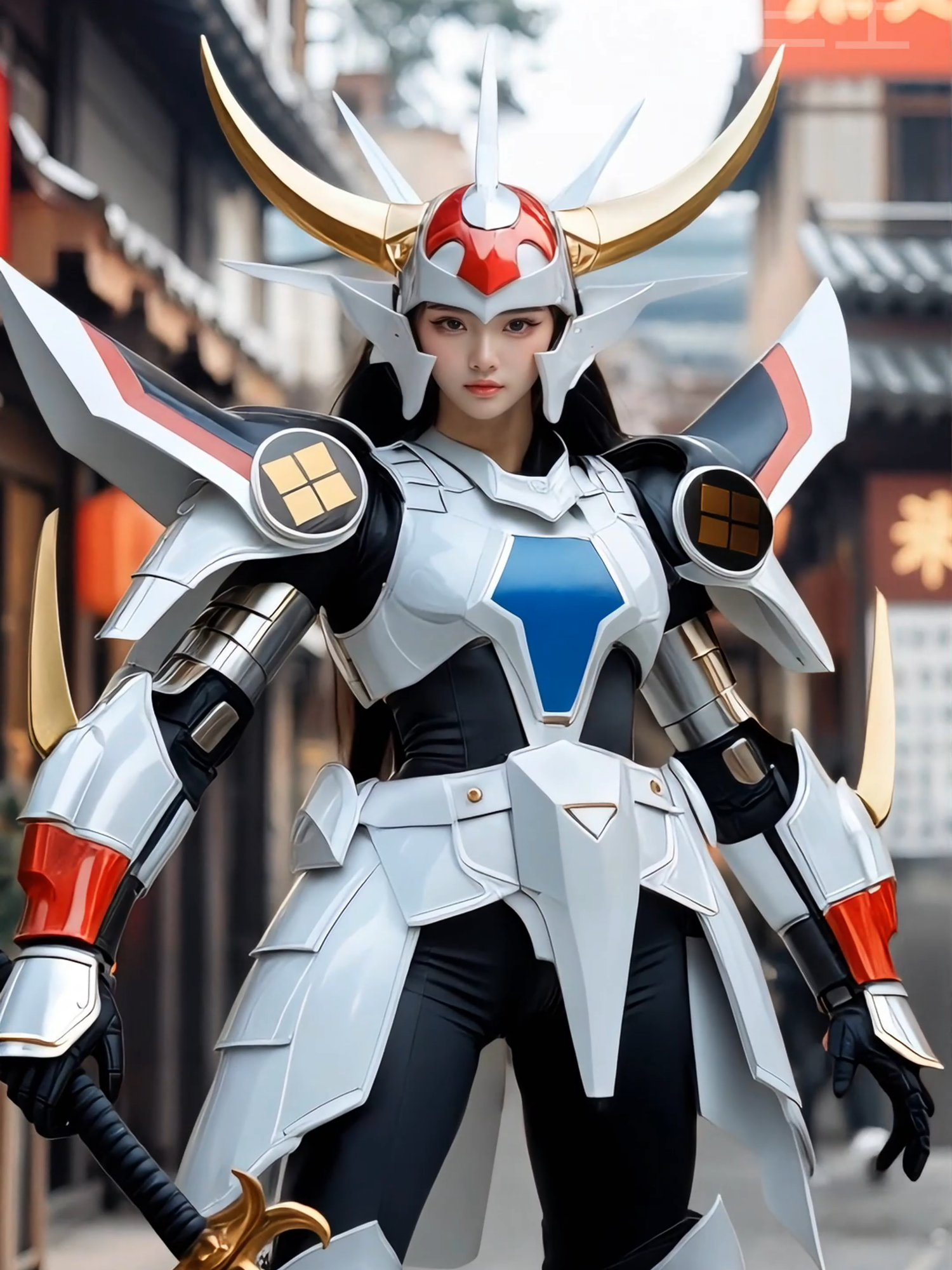 Ronin Warriors Sanada Ryo #cosplay #ai #Ronin Warriors