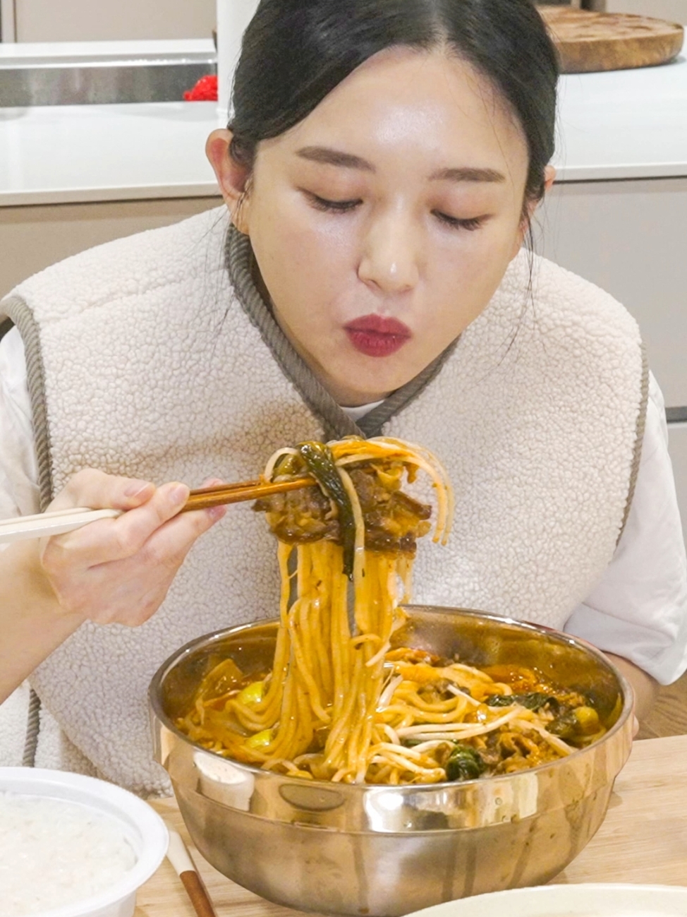 배달이 안돼서 직접 만든 차돌짬뽕 #spicynoodles 