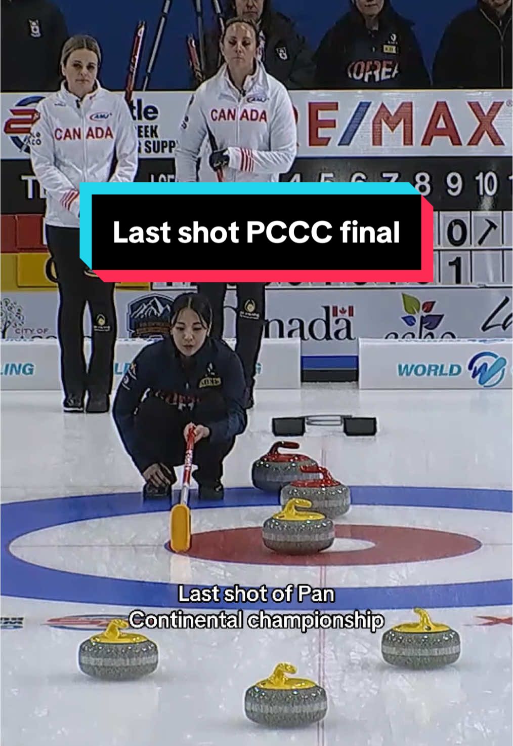 This was a crazy good attempt 🙈 #curling #sports #olympicsport #korea #athlete #teamkorea #pccc #canada #final #wintersports 