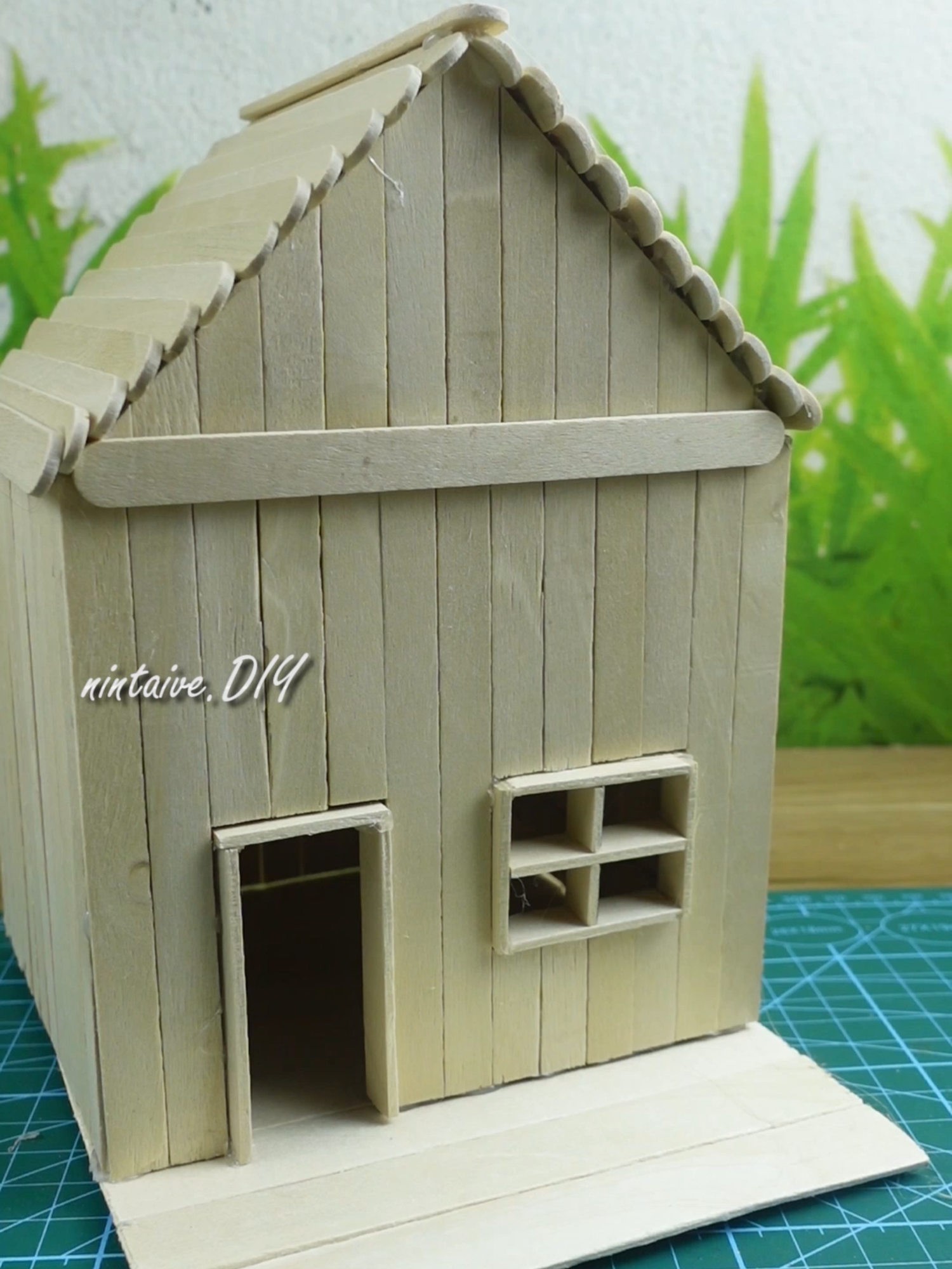 Make a mini house #DIY #woodensticks #ideas #howtomake #fyp #fypシ