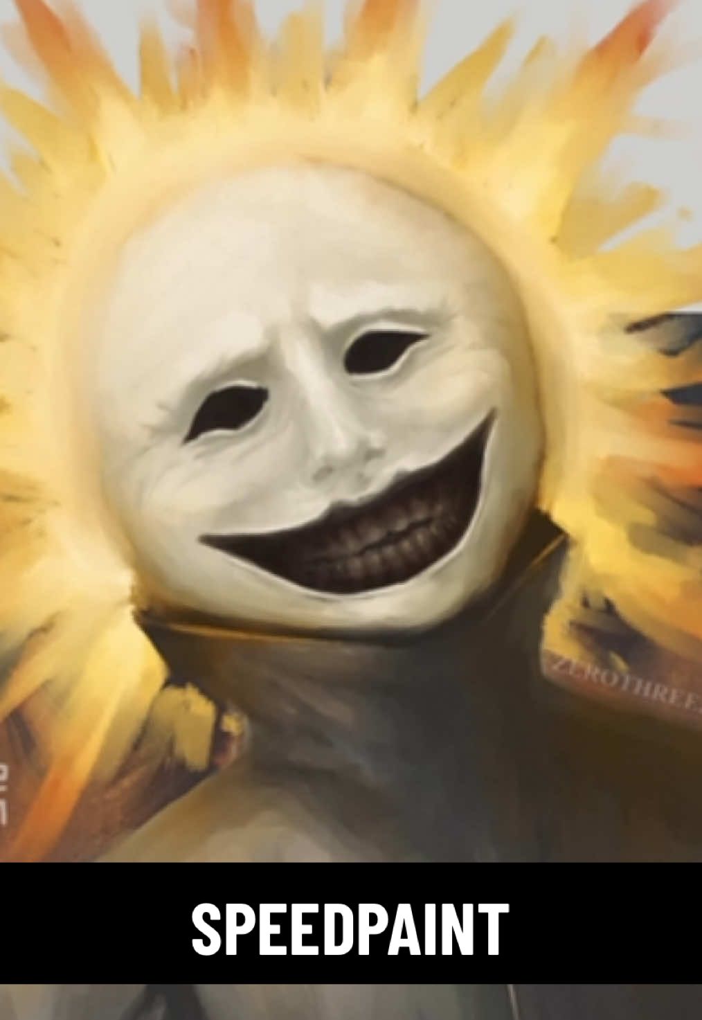 Grinning Sun #digitalart #fyp #art #drawingprocess #speedpaint #drawing #creepy #conceptart #clipstudiopaint #darkart #horror #fypシ 